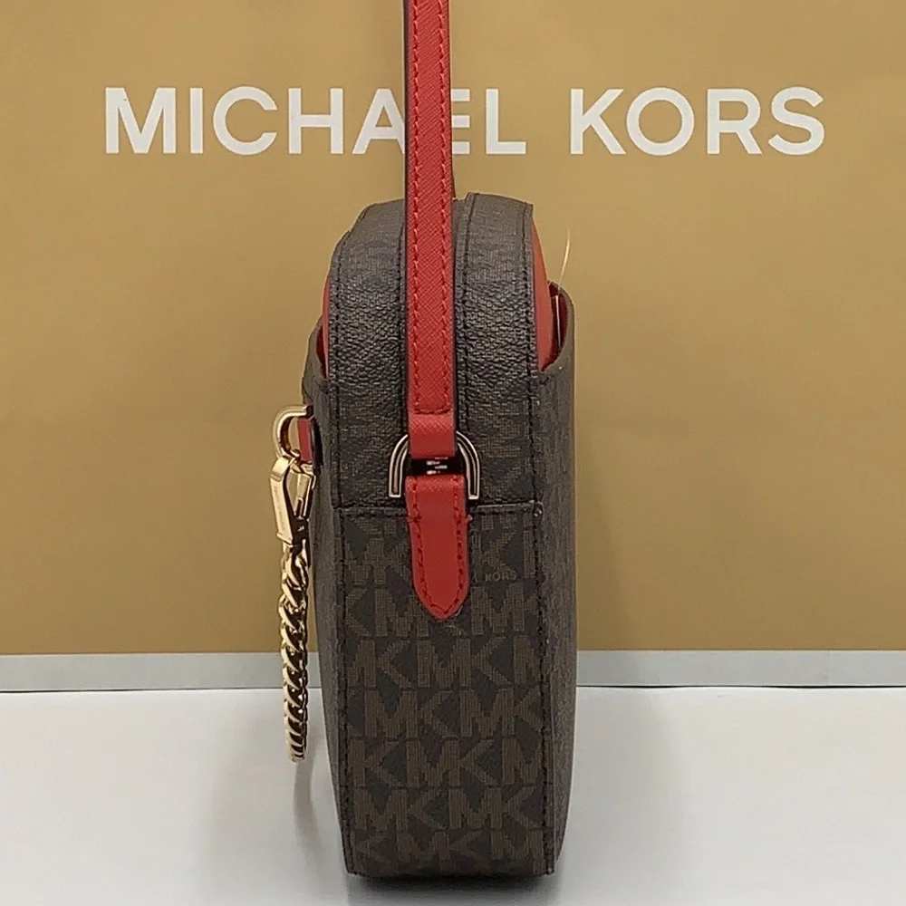 MICHAEL KORS
Jet Set Large Logo Crossbody Bag Flame Multi/ Brown color - Picture 8 of 16